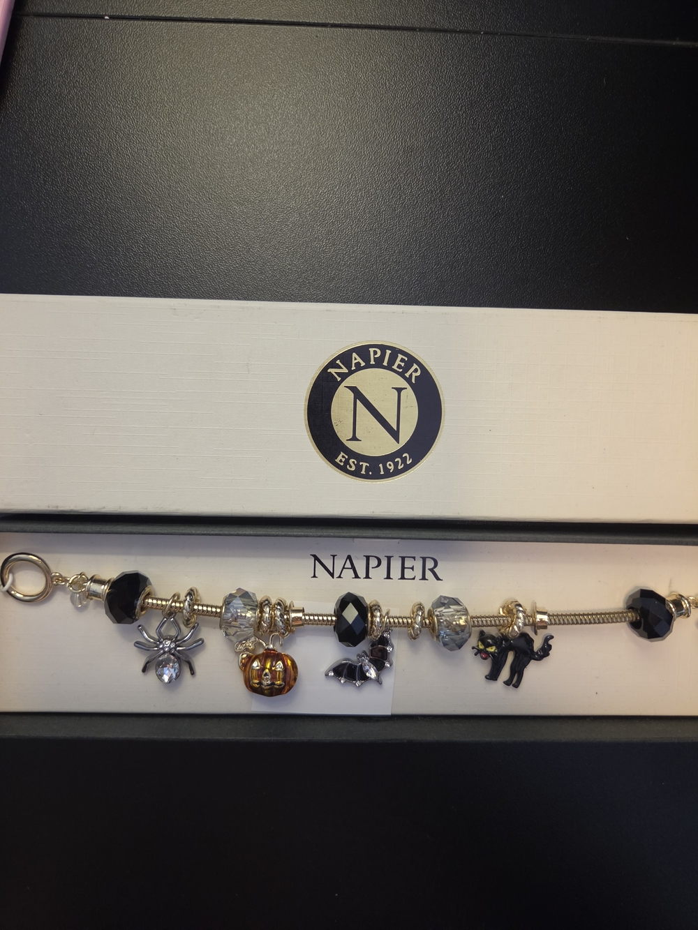 🎃 NWT Napier Halloween Charm Bracelet | Spooky Chic Snake Chain Jewelry